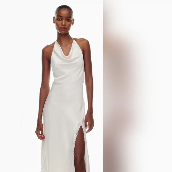 Aritzia Nines Satin Cowlneck Midi Dress - FLAWED - Picture 4 of 16